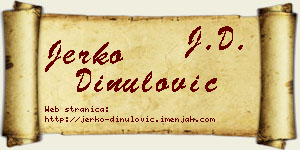 Jerko Dinulović vizit kartica